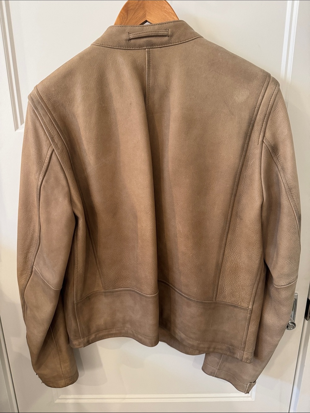 Banana Republic Tan Leather Bomber Jacket - Picture 5 of 11